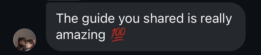 Reader message: the guide you shared is really amazing